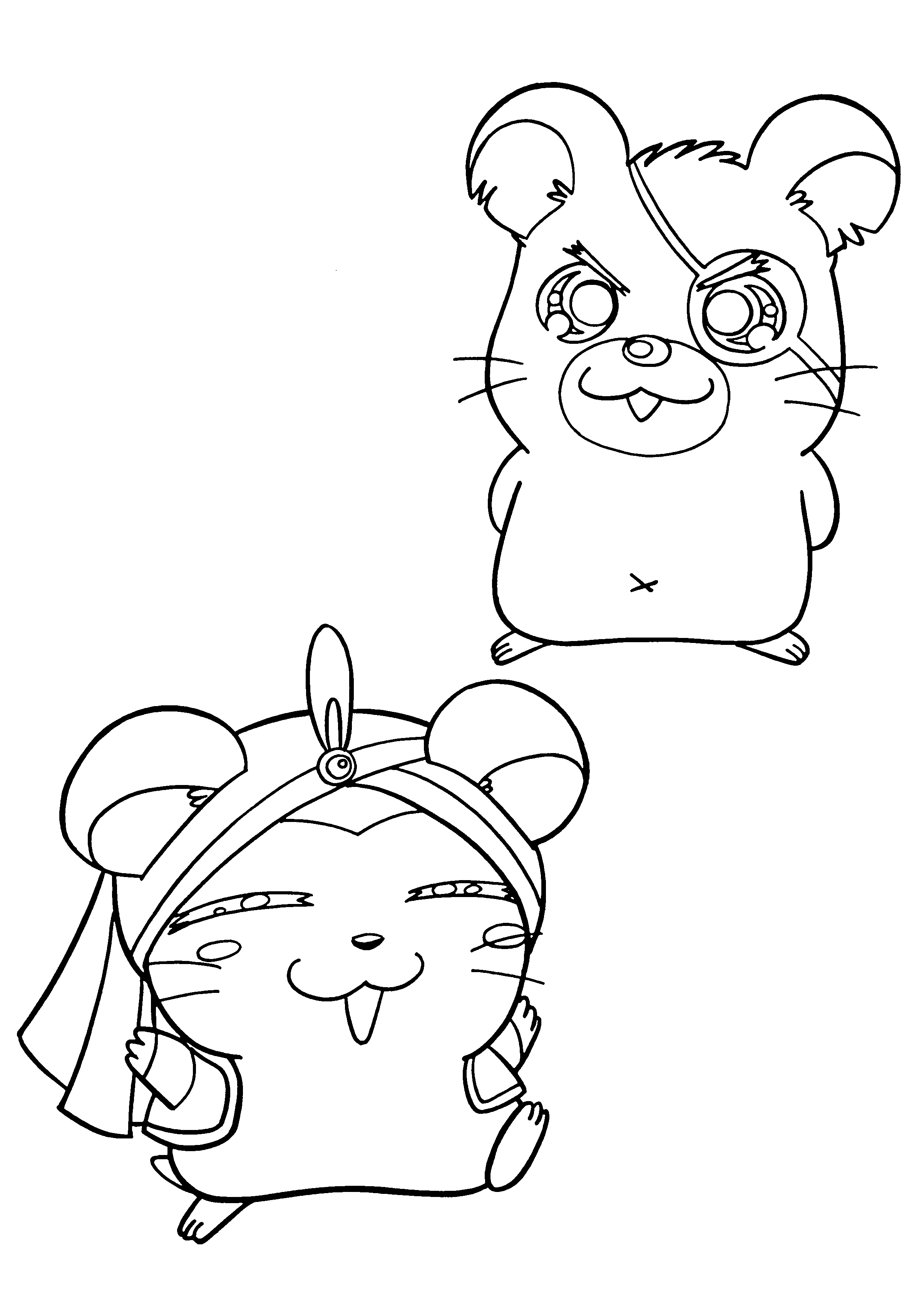 Hamtaro et ses amis dans un moment de jeu joyeux