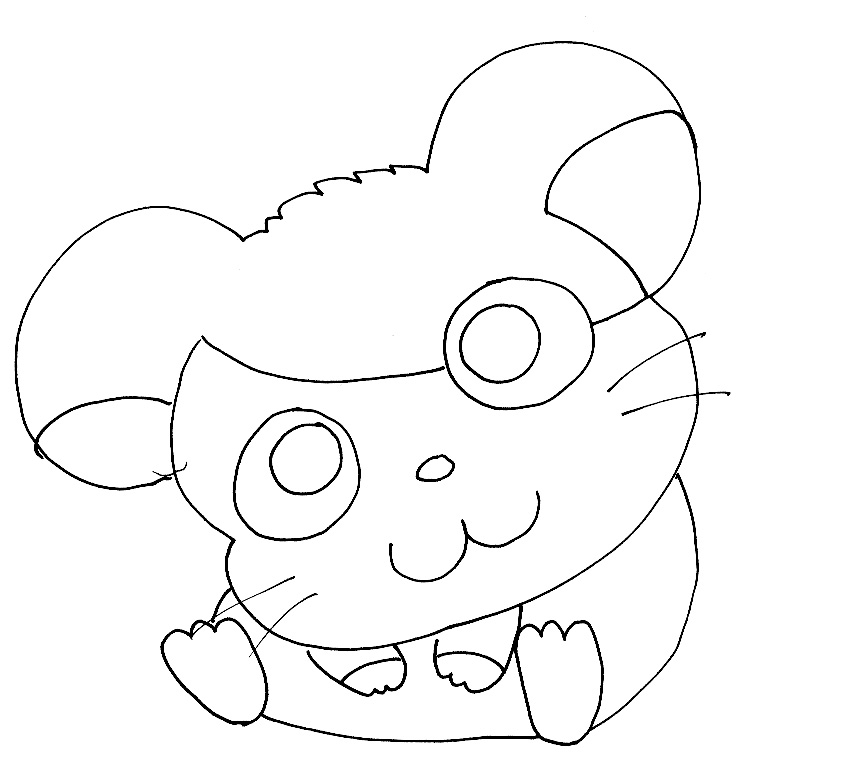 Hamtaro et ses amis jouant sous un arbre