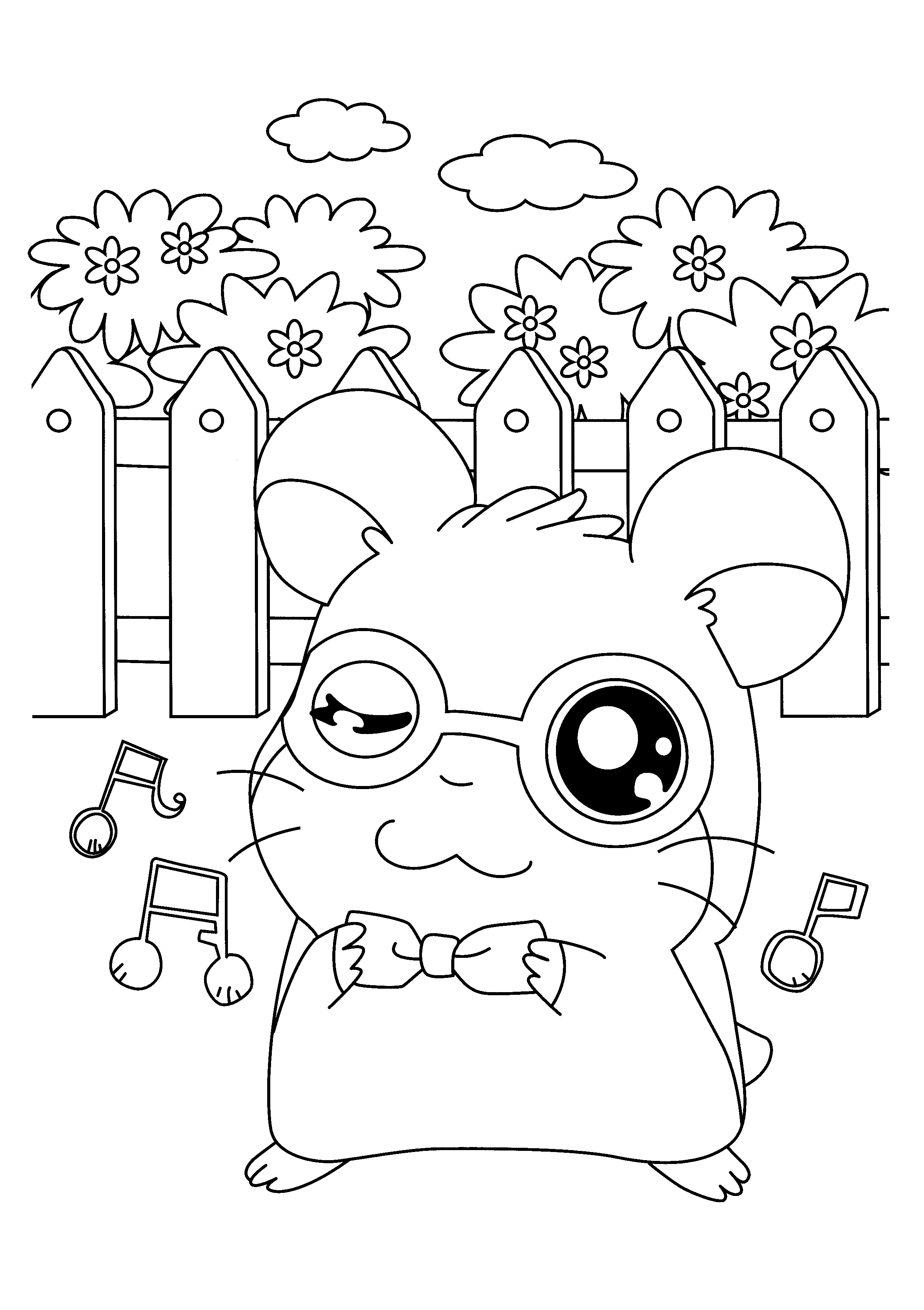 Hamtaro et ses amis se retrouvent dans un décor bucolique