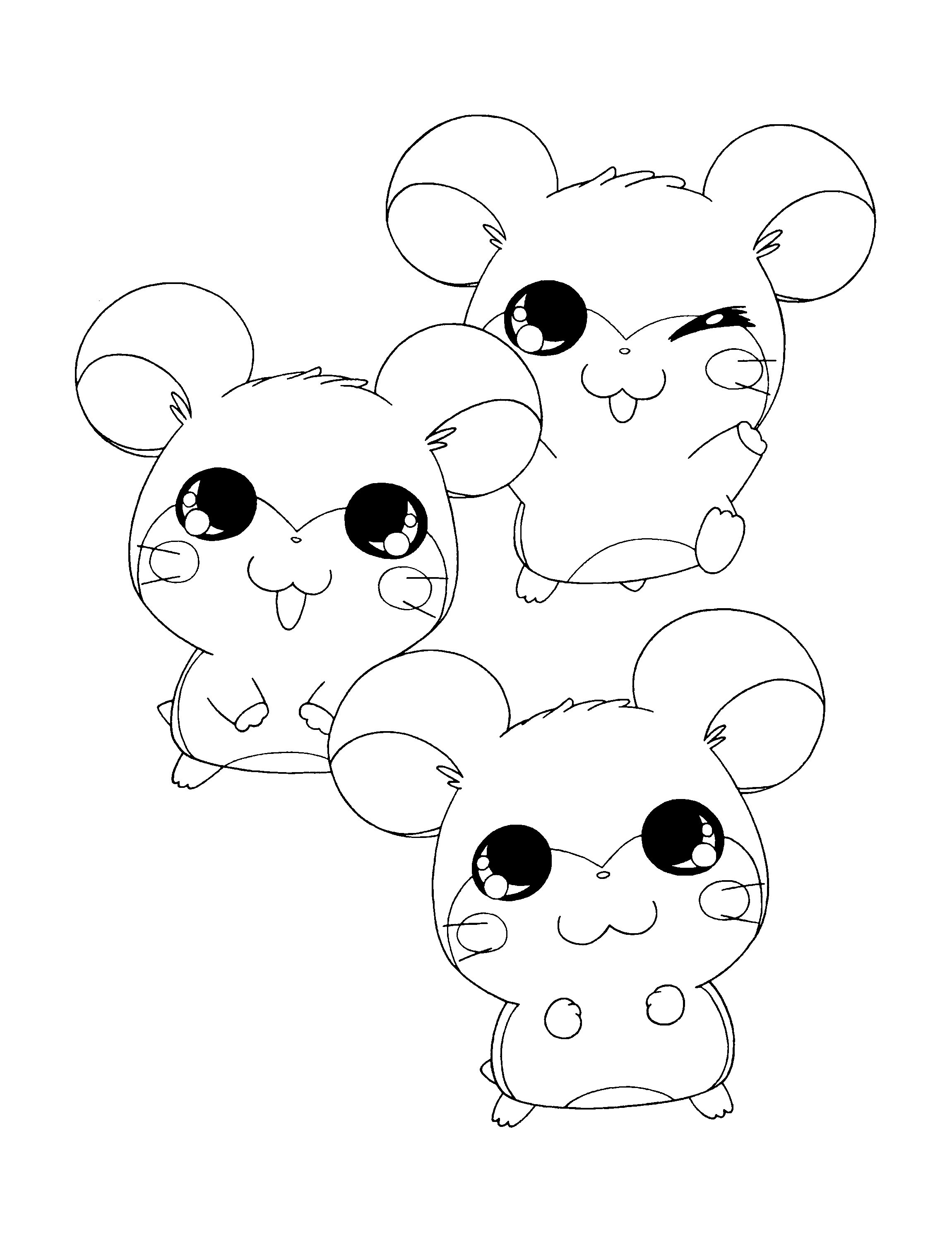 Un hamtaro joyeux se promenant dans un paysage paisible