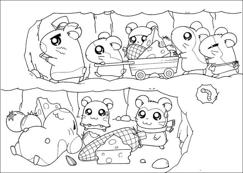 Hamtaro en pleine aventure dans un beau paysage
