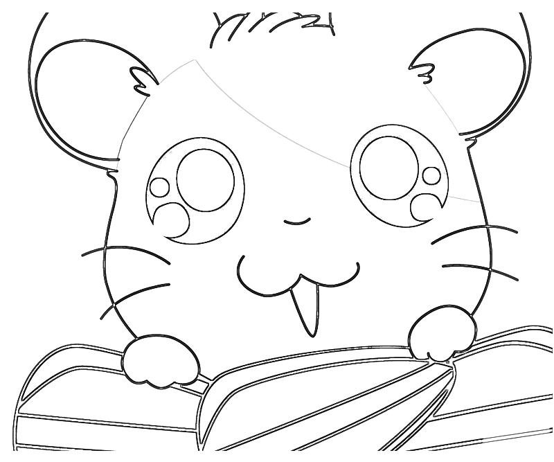 Hamtaro en pleine exploration dans un décor naturel