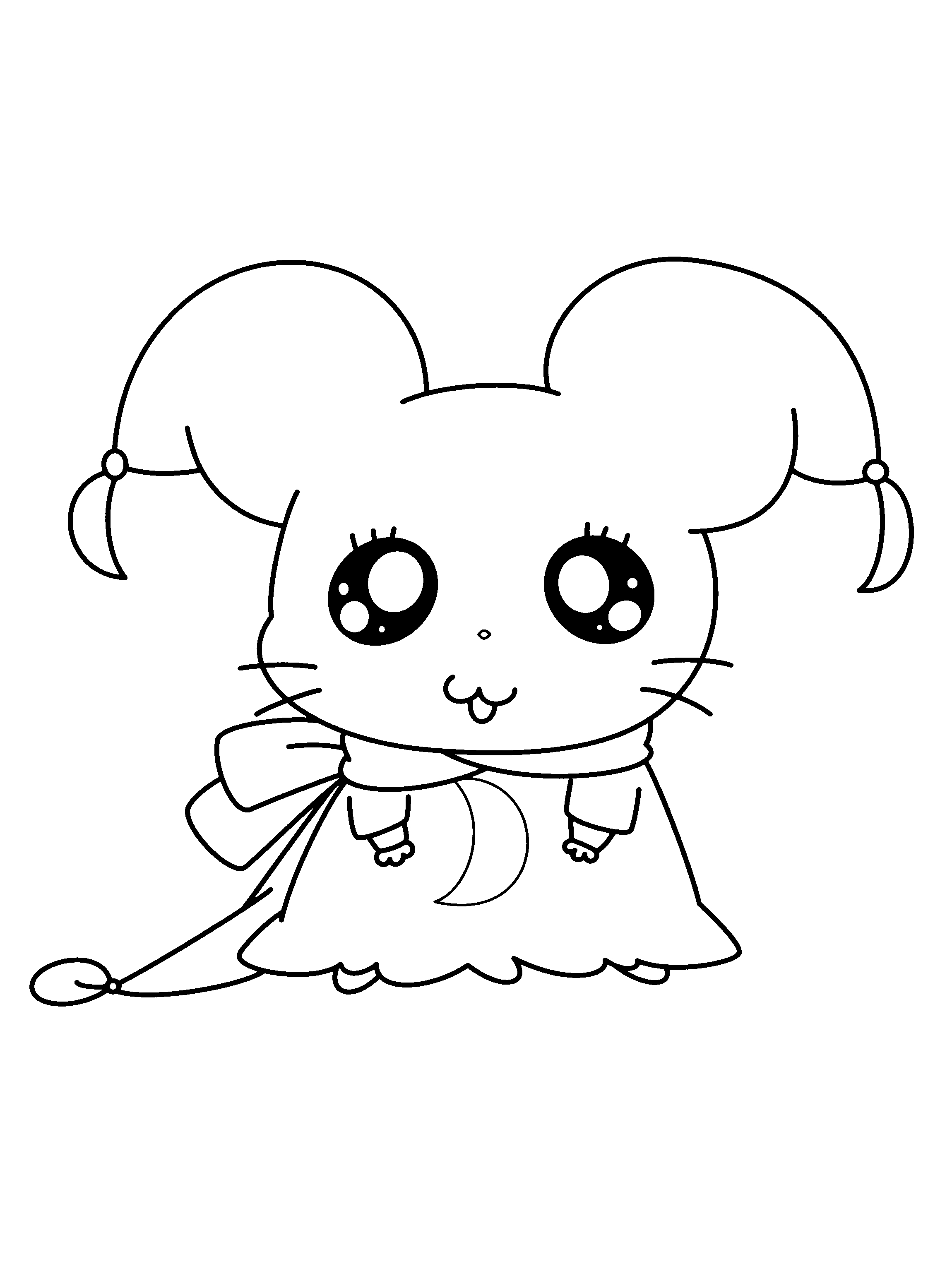 Hamtaro en pleine aventure dans un décor champêtre