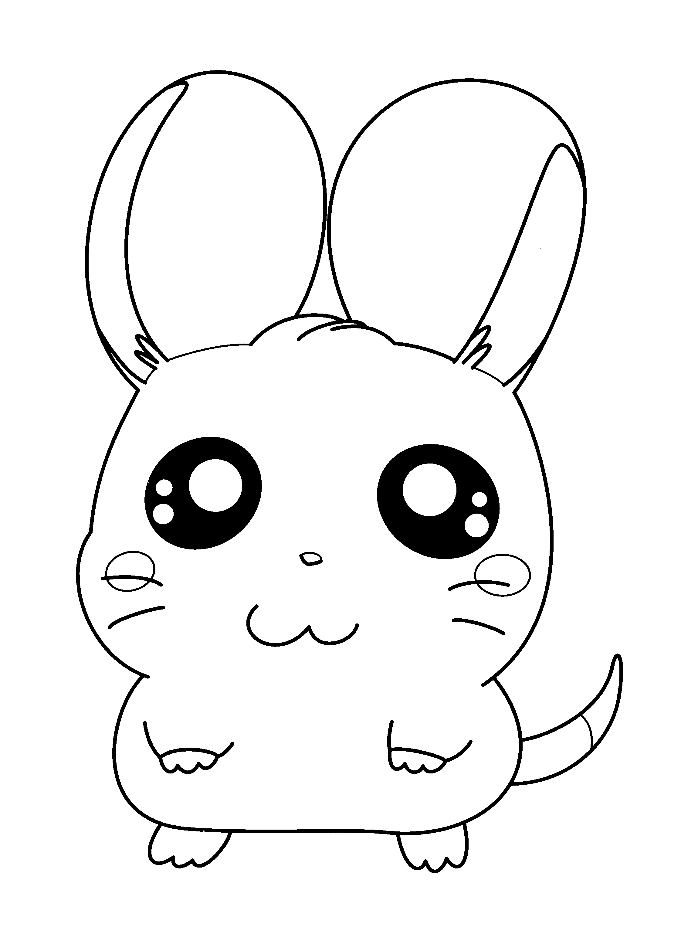 Hamtaro jouant avec ses amis dans un décor de nature
