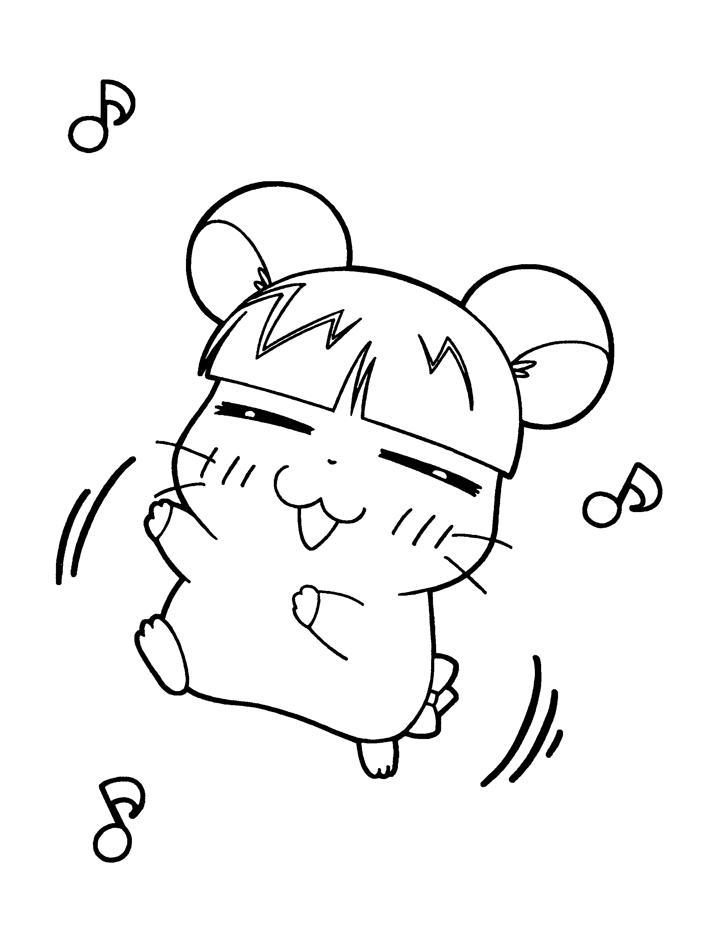 Hamtaro et son ami dans un décor naturel