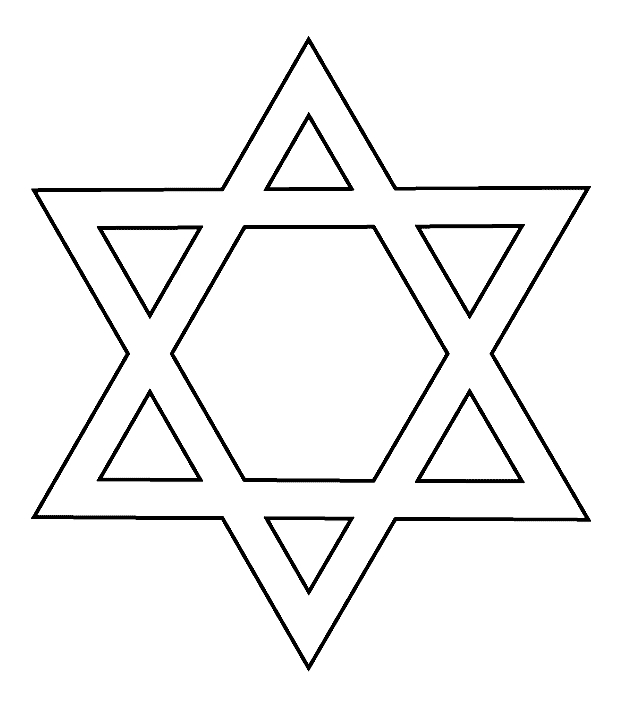 Coloriage de Hanoucca avec une menorah et des décorations festives