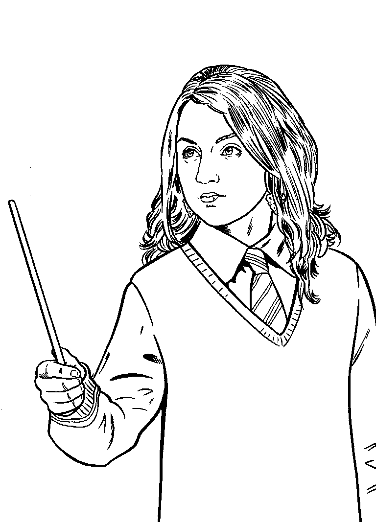 Harry Potter en pleine concentration avec sa baguette magique