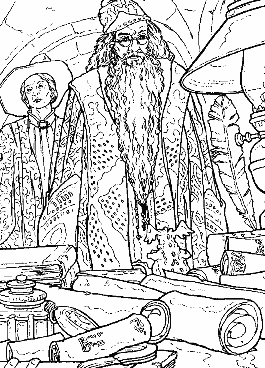 Harry Potter en pleine lecture dans la bibliothèque de Poudlard