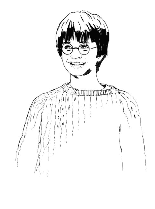 Harry Potter avec sa baguette magique dans un décor de Poudlard