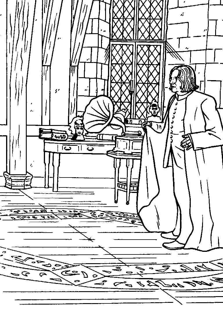 Harry Potter en train de lire dans la salle commune de Gryffondor