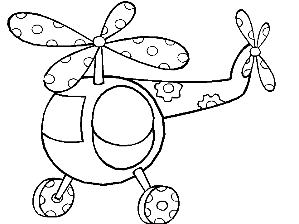 Coloriage d'un hélicoptère en vol au-dessus d'un paysage urbain