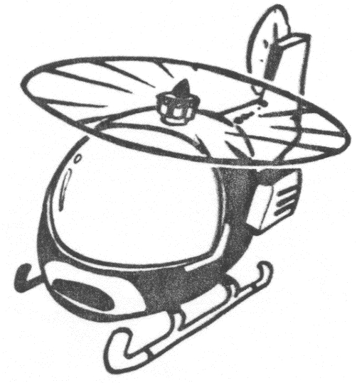 Coloriage d'un hélicoptère survolant un paysage