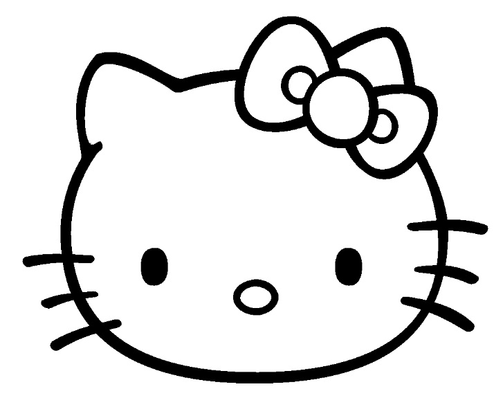 Coloriage de Hello Kitty avec un joli nœud dans un décor floral Coloriage de Hello Kitty avec un joli nœud dans un décor floral