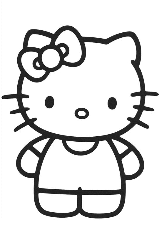 Coloriage de Hello Kitty avec un bouquet de fleurs Coloriage de Hello Kitty avec un bouquet de fleurs