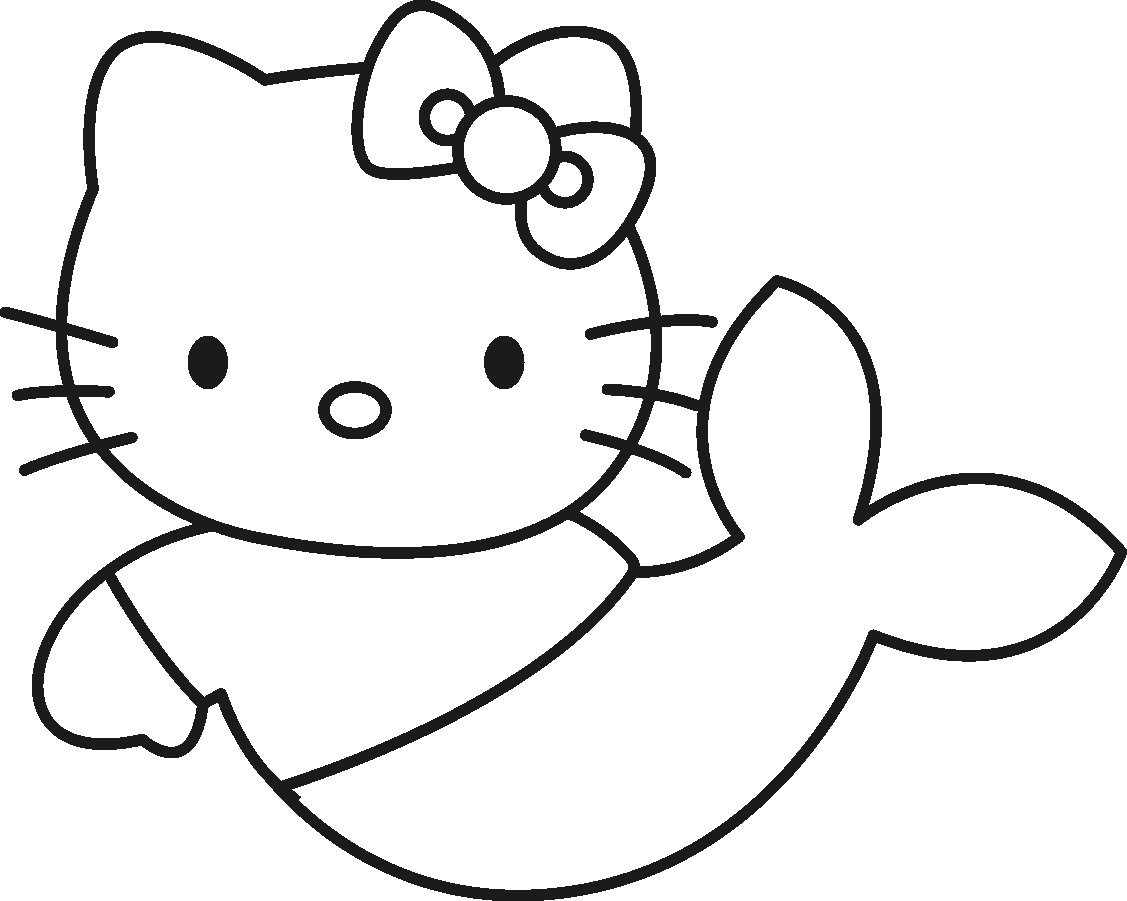 Coloriage de Hello Kitty avec un minou dans un cadre ludique Coloriage de Hello Kitty avec un minou dans un cadre ludique