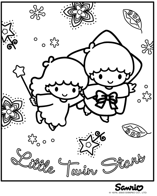 Coloriage de Hello Kitty avec un cupcake dans un décor joyeux Coloriage de Hello Kitty avec un cupcake dans un décor joyeux