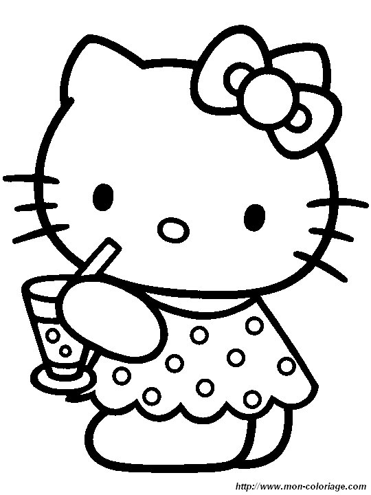 Coloriage de Hello Kitty en pleine aventure avec des ballons Coloriage de Hello Kitty en pleine aventure avec des ballons