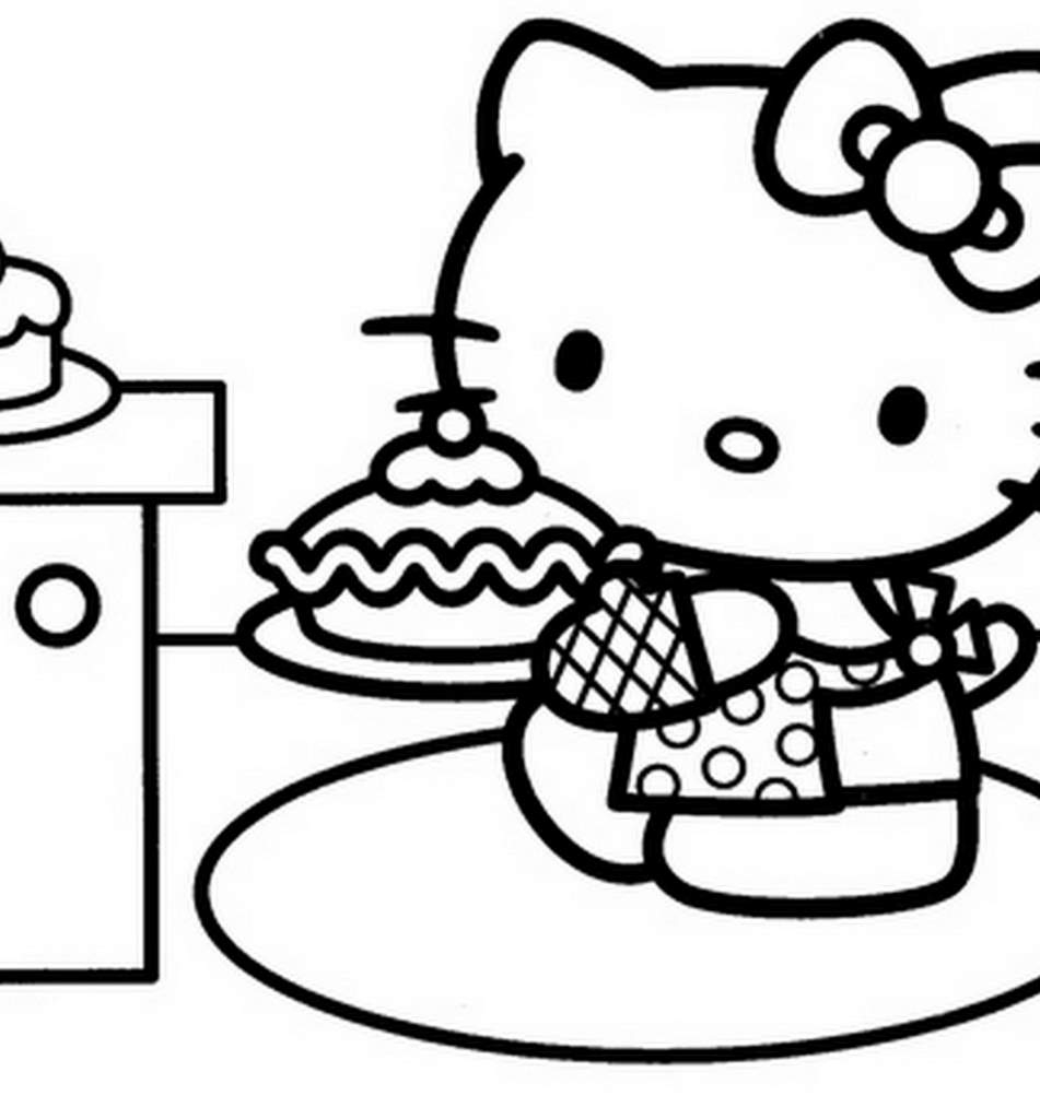 Coloriage de Hello Kitty avec un arc-en-ciel et des nuages Coloriage de Hello Kitty avec un arc-en-ciel et des nuages