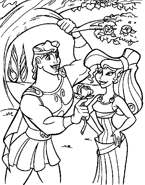 Hercule en pleine action avec sa massue dans un décor mythologique