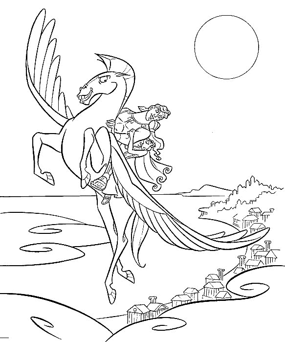 Hercule affrontant un lion dans un paysage mythologique