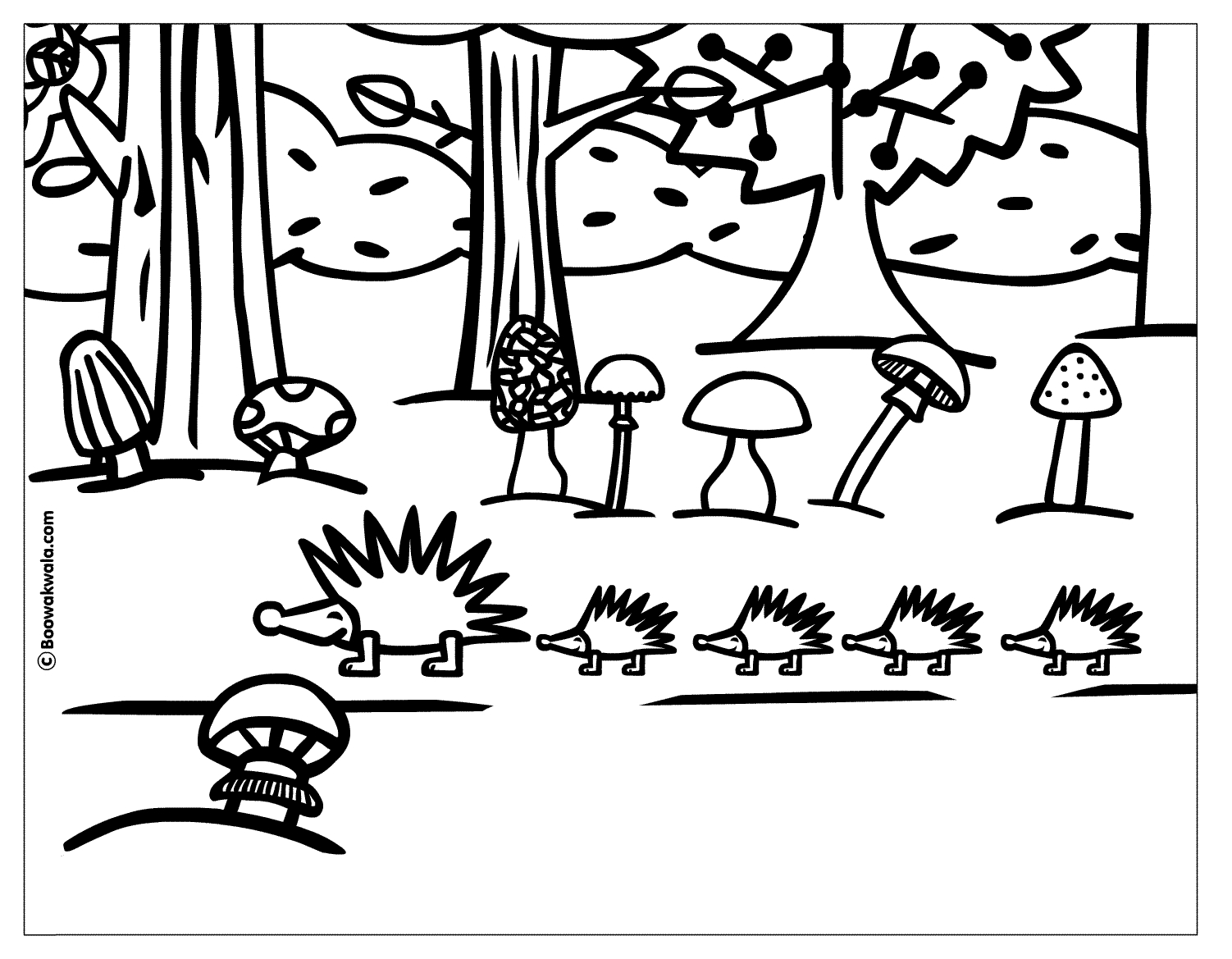 Hérisson joyeux sur un chemin entouré de fleurs
