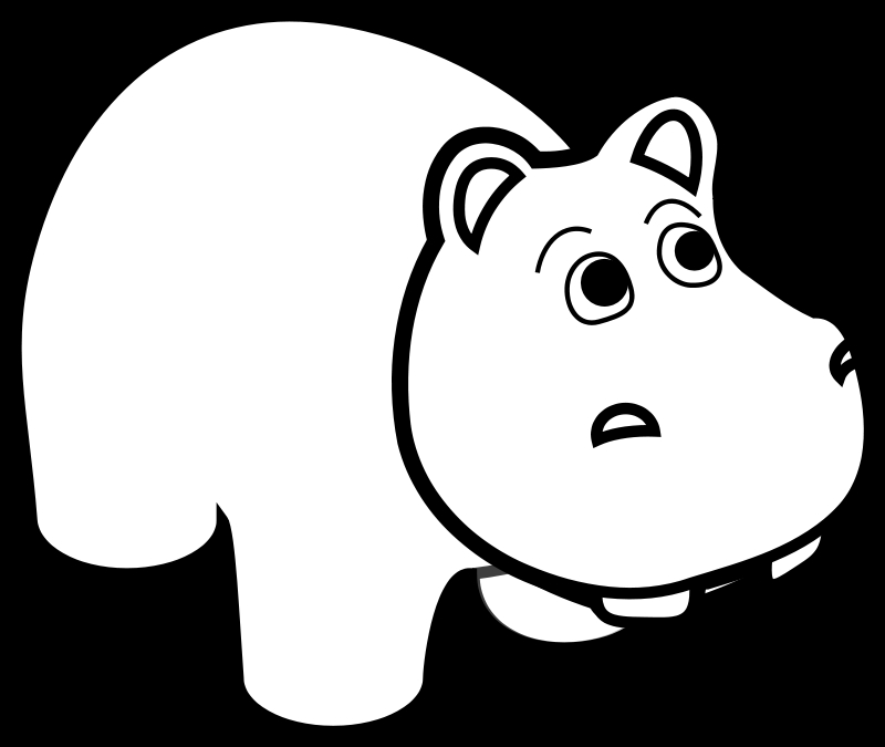 Hippopotame se reposant sur la rive d'une rivière