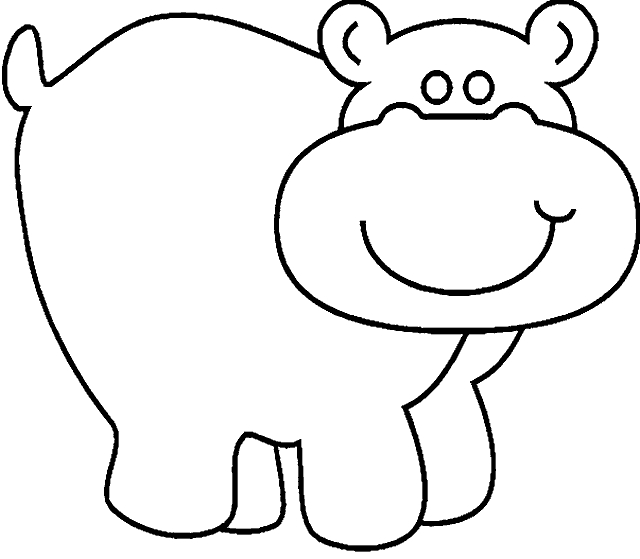 Hippopotame joyeux au bord d'une rivière