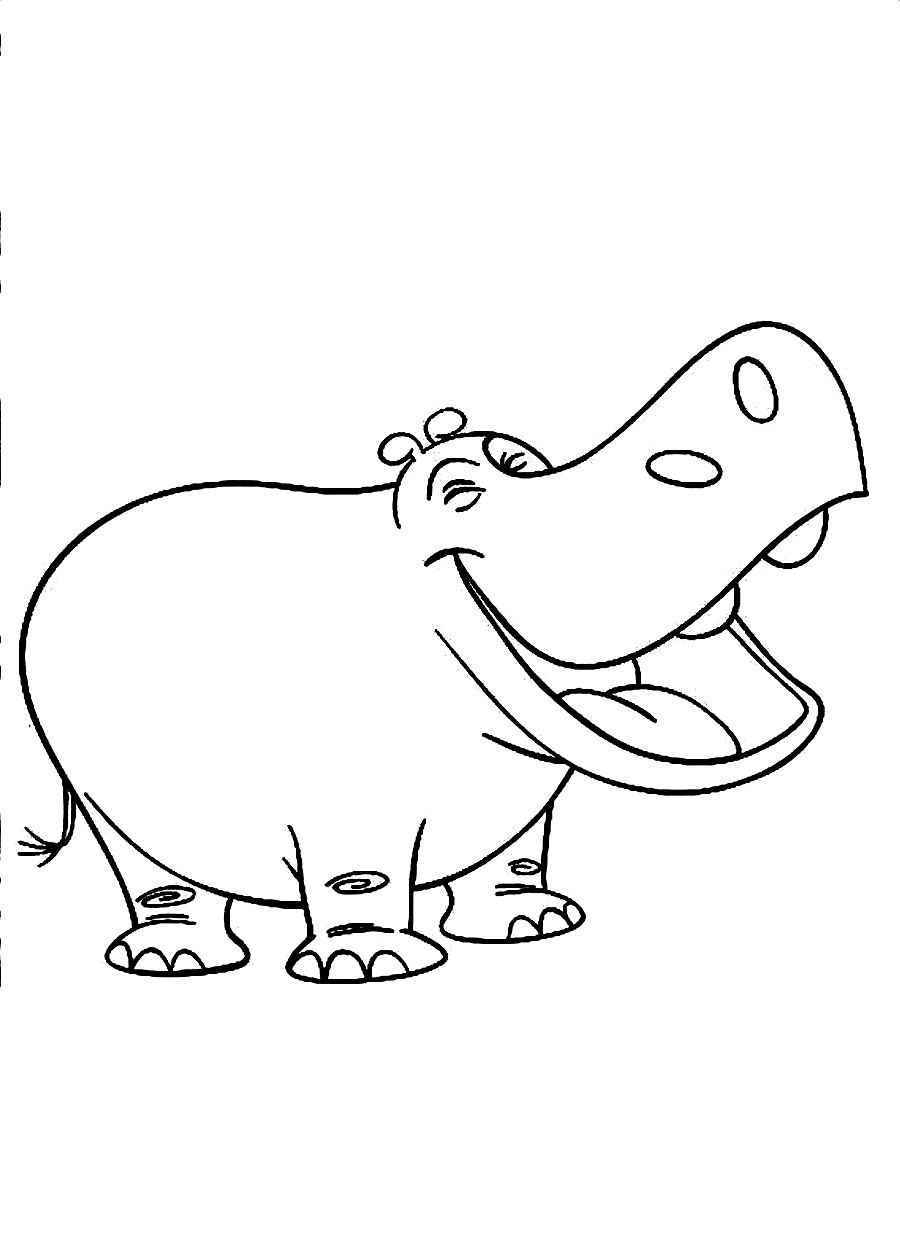 Un hippopotame joyeux se reposant au bord de l'eau