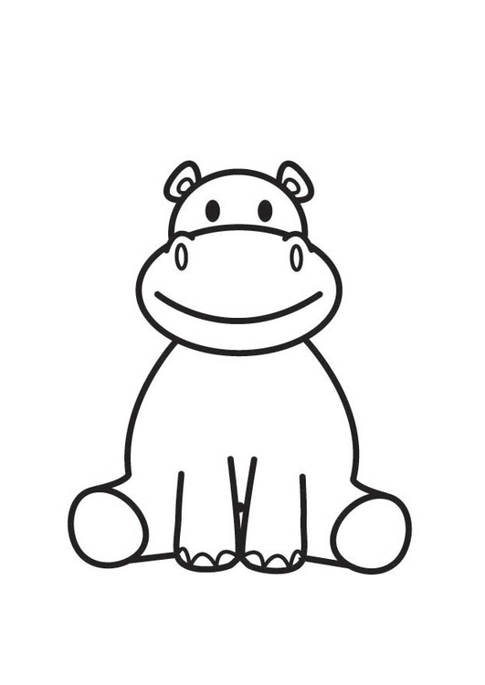 Hippopotame se reposant au bord de l'eau