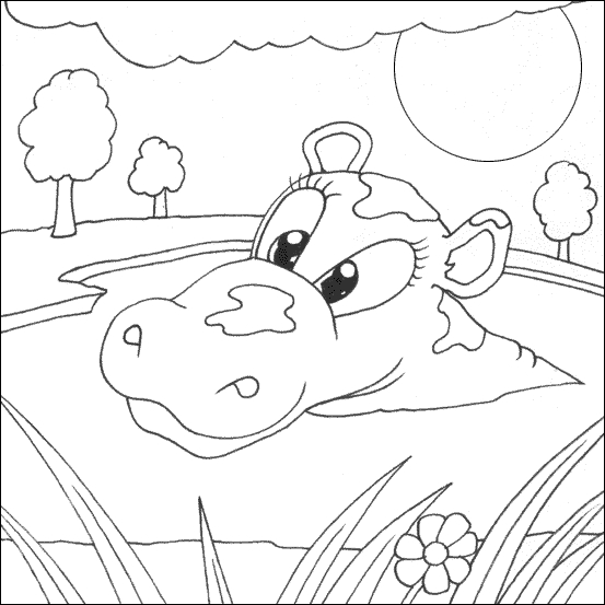 Un hippopotame joyeux se prélassant dans l'eau