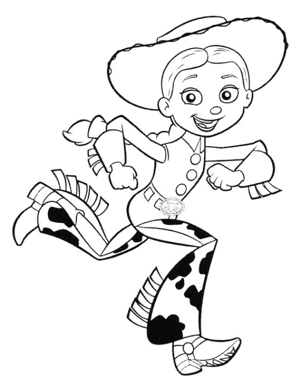 Scène de coloriage inspirée de Toy Story avec Woody et Buzz sur un fond ludique