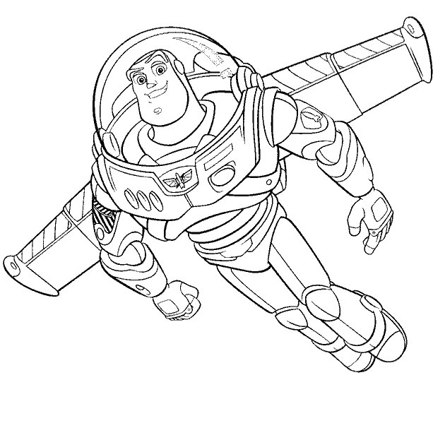 Coloriage de la scène emblématique de Toy Story avec Woody et Buzz