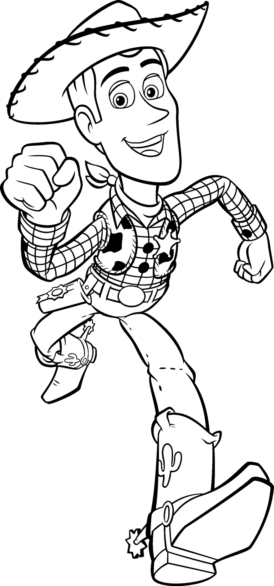 Coloriage des personnages de Toy Story dans un décor ludique
