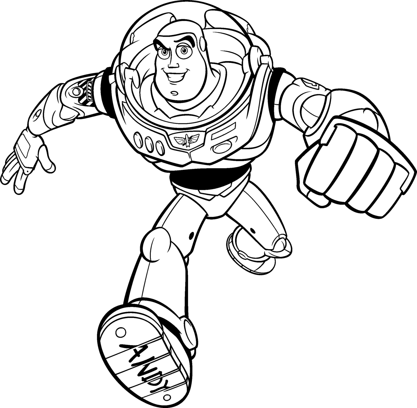 Coloriage avec les personnages de l'univers Toy Story en pleine aventure