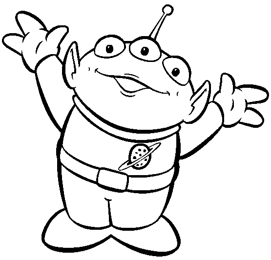 Coloriage de Buzz l'Éclair et Woody dans une scène de Toy Story