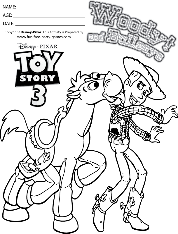 Coloriage d'une scène emblématique de Toy Story avec Woody et Buzz