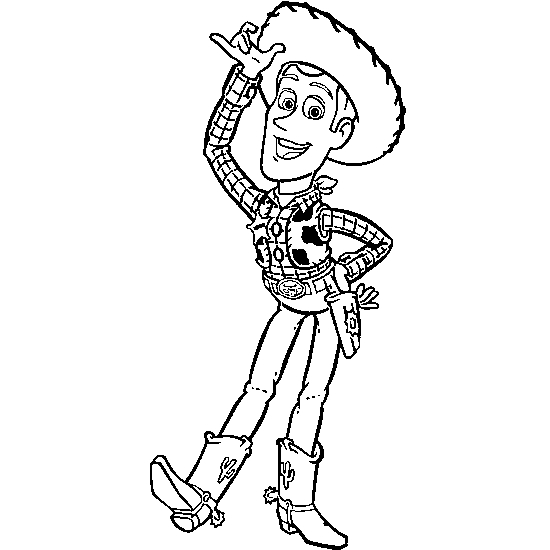 Coloriage de la scène emblématique de Toy Story avec Woody et Buzz