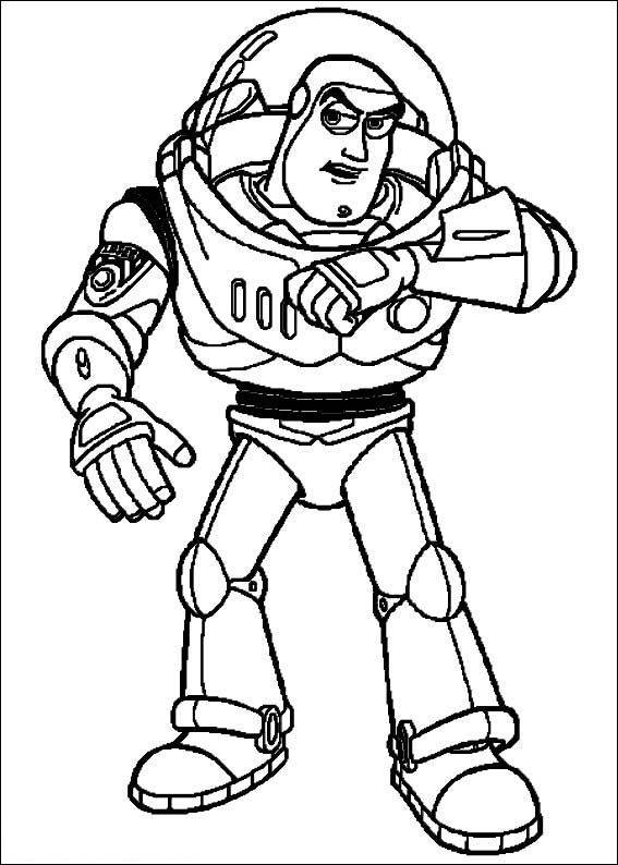 Coloriage de Buzz l'Éclair et Woody dans une scène de Toy Story Coloriage de Buzz l'Éclair et Woody dans une scène de Toy Story