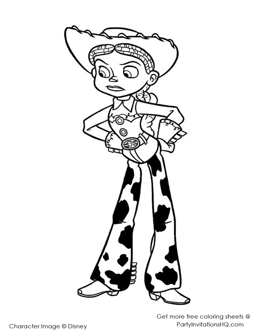 Coloriage de Woody et Buzz Lightyear dans une scène de Toy Story