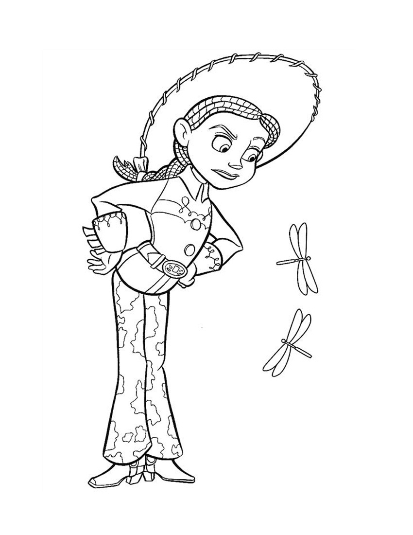 Coloriage de Woody et Buzz dans une scène de Toy Story
