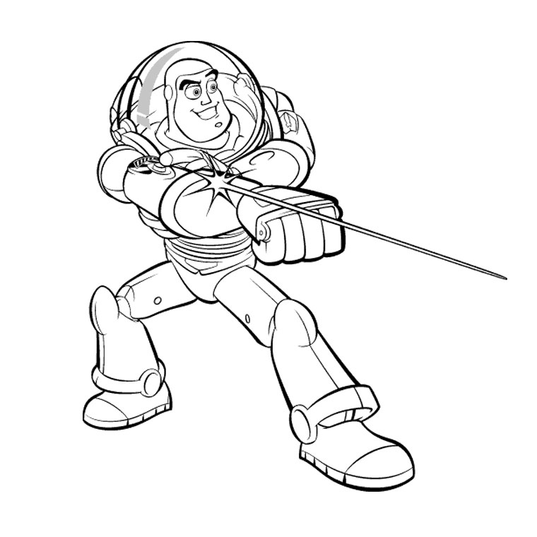 Coloriage de Woody et Buzz Lightyear en pleine aventure