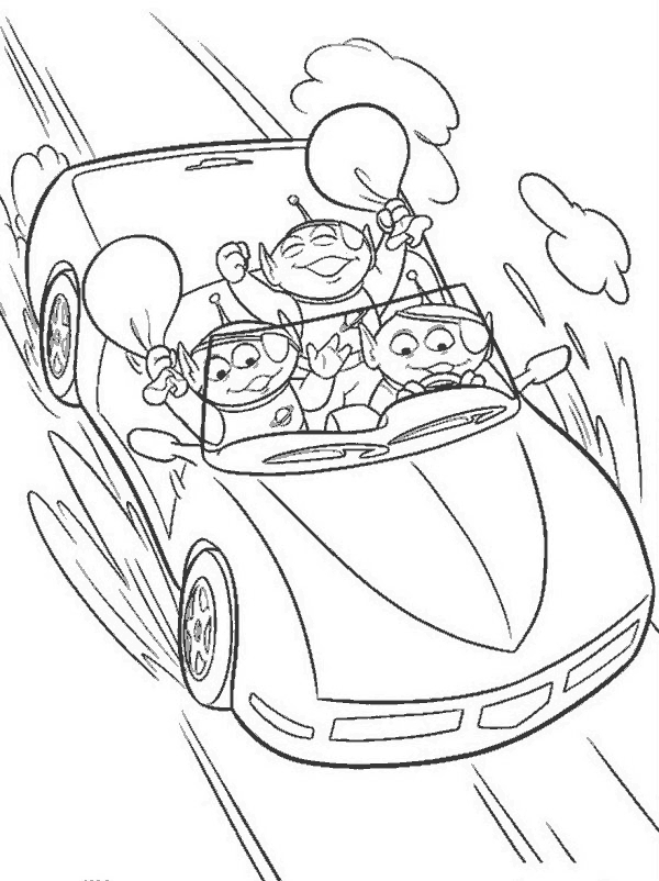 Coloriage de Woody et Buzz en pleine aventure dans Toy Story