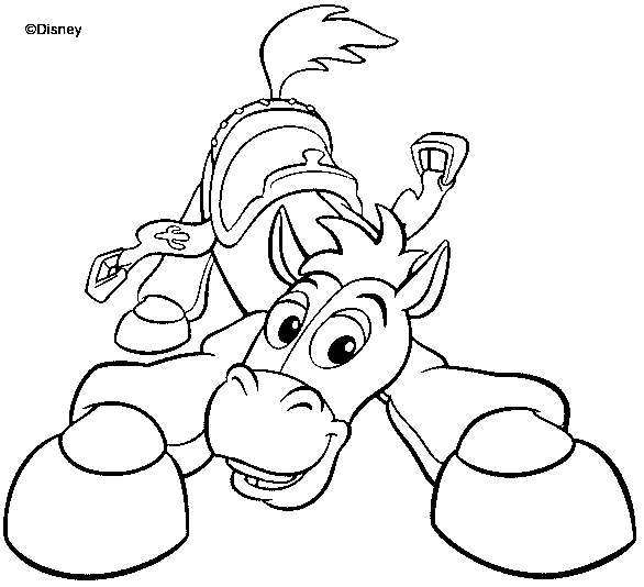 Coloriage de Woody et Buzz Lightyear dans un décor de jouets