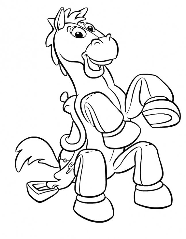 Coloriage de Woody et Buzz Lightyear dans un décor de jouets