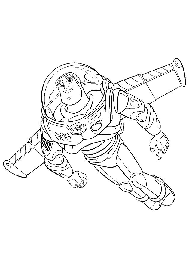 Coloriage des personnages de Toy Story dans une scène de jeu