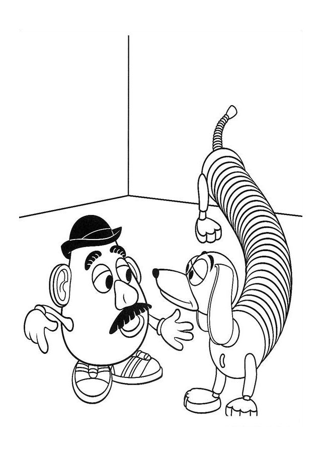 Coloriage de personnages de Toy Story en pleine aventure