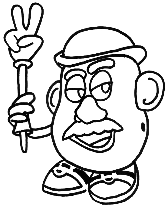 Coloriage des personnages de Toy Story dans un décor ludique