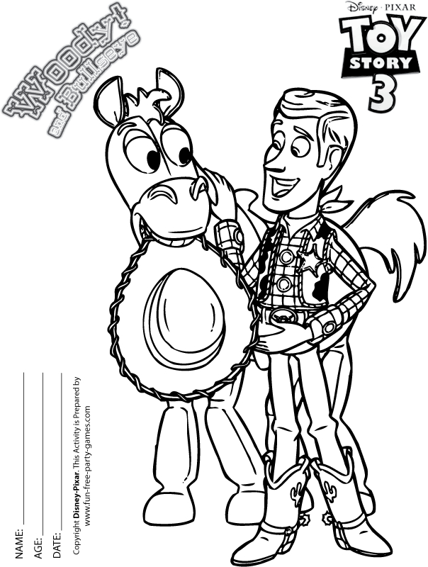 Coloriage d'une scène captivante de Toy Story avec Buzz l'Éclair et Woody