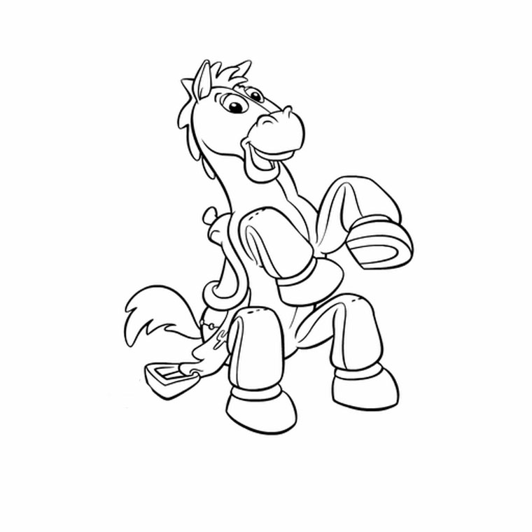 Coloriage de Woody et Buzz Lightyear dans une scène de Toy Story