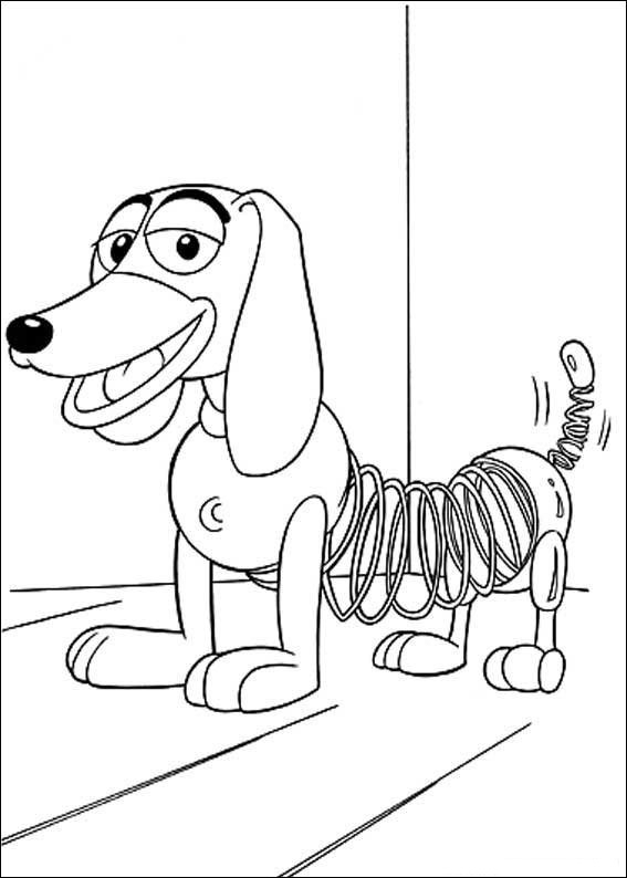 Coloriage de Woody et Buzz dans une scène de Toy Story